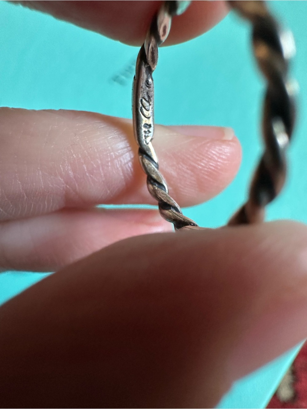 Vintage 6 Stackable Native American Design Sterling Rings - Picture 10 of 11